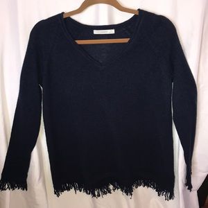Cashmere fringe pullover by Subtle Luxury
